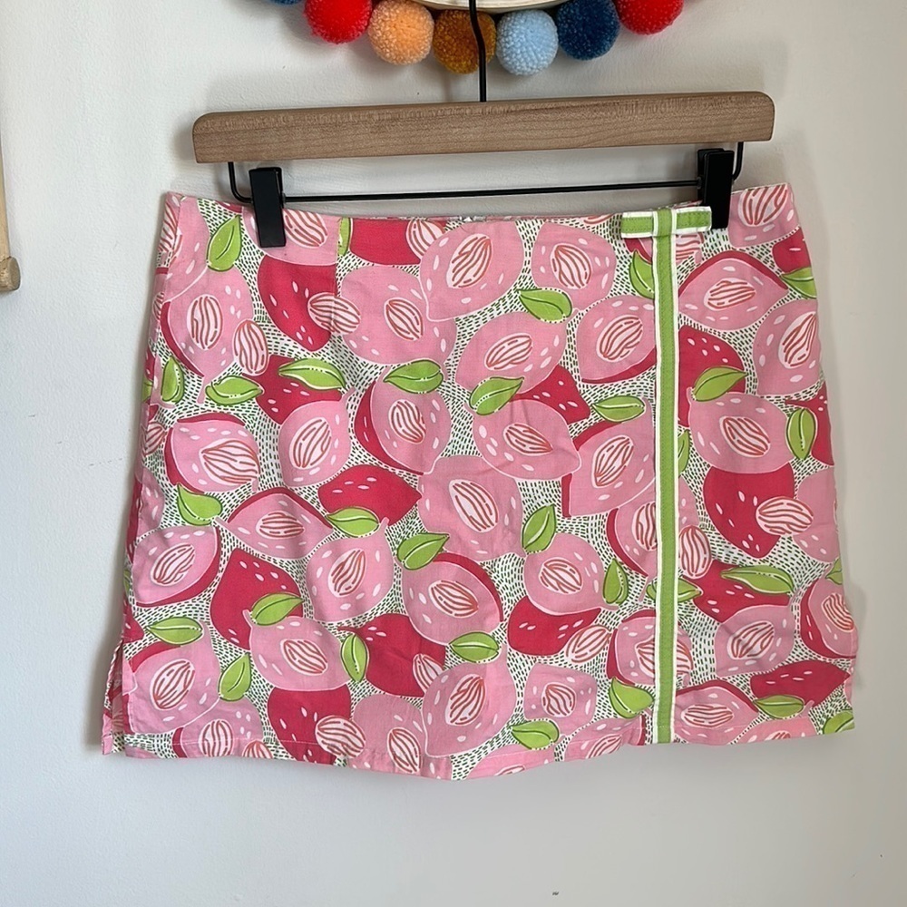 Lilly Pulitzer Pink & Green Fruit-Print Skort